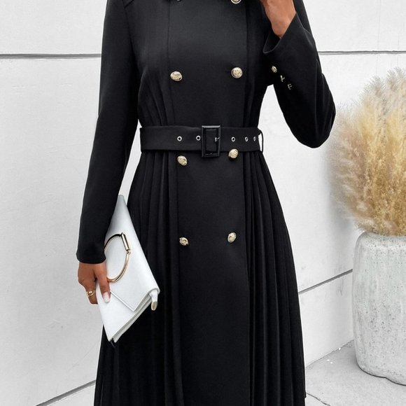 Black Preppy Womens Coat - Picture 5 of 5